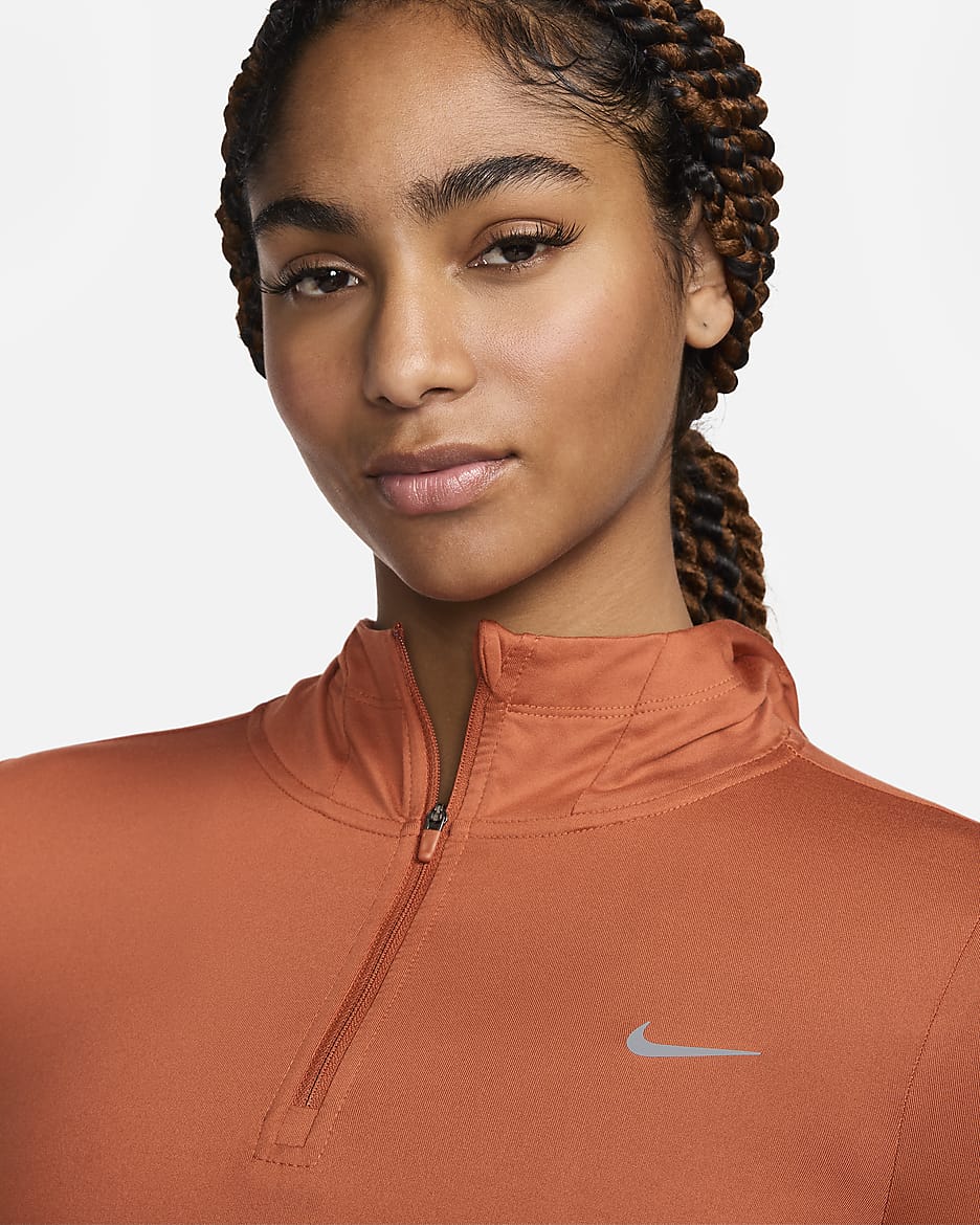 Nike Dri-FIT Swift UV Women's Hooded Running Jacket - Burnt Sunrise