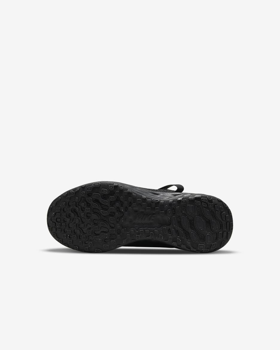 Nike Revolution 6 FlyEase Younger Kids' Easy On/Off Shoes - Black/Dark Smoke Grey/Black