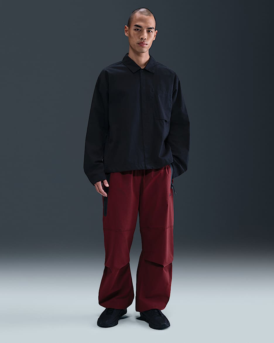 Nike Tech Men's Woven Oversized Trousers - Dark Team Red/Dark Team Red/Black