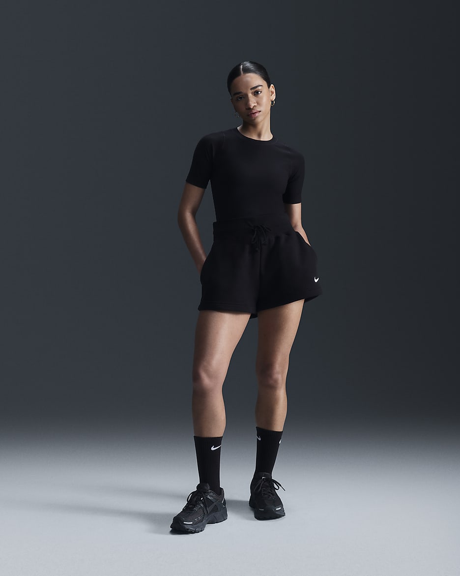 Haut à manches courtes Dri-FIT Nike Zenvy Rib pour femme - Noir