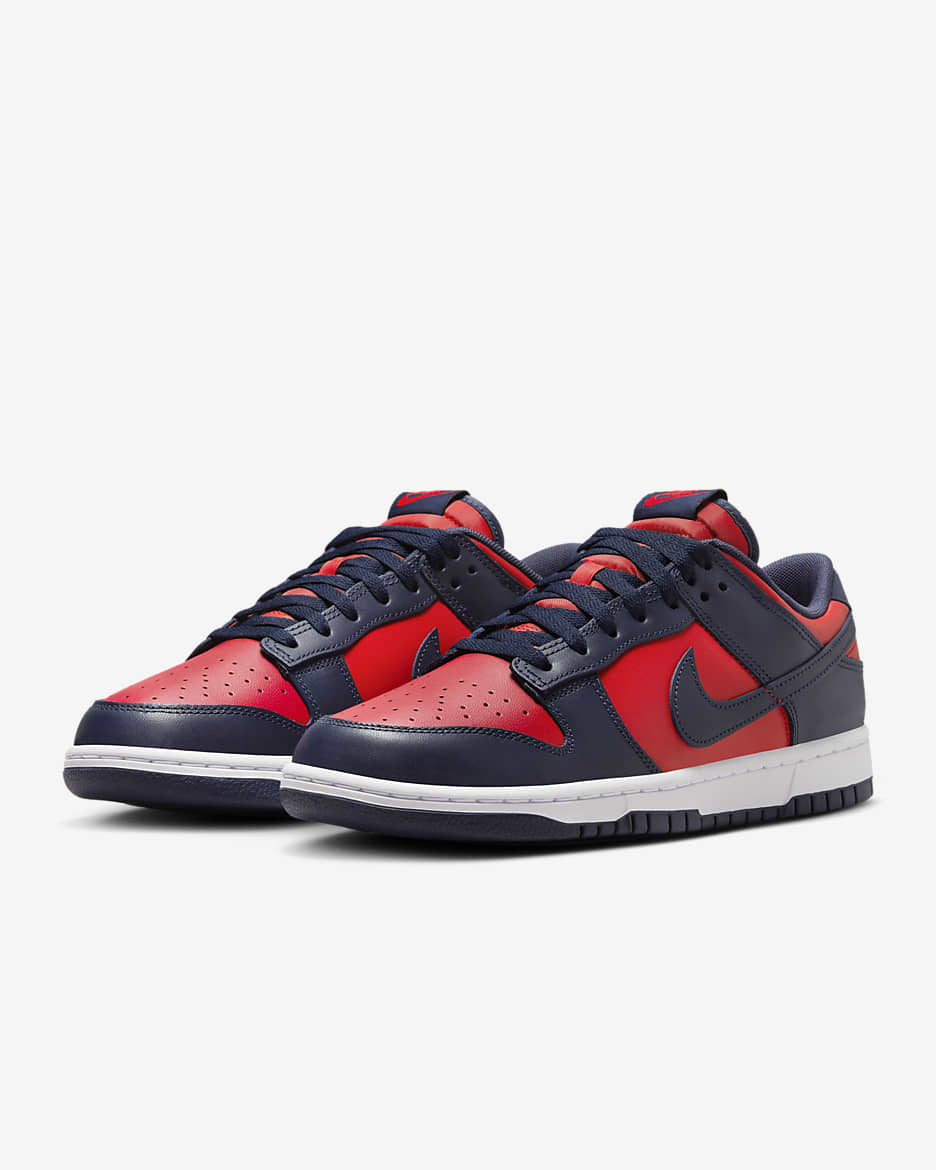 Nike Dunk Low Retro Men's Shoes - University Red/White/Obsidian