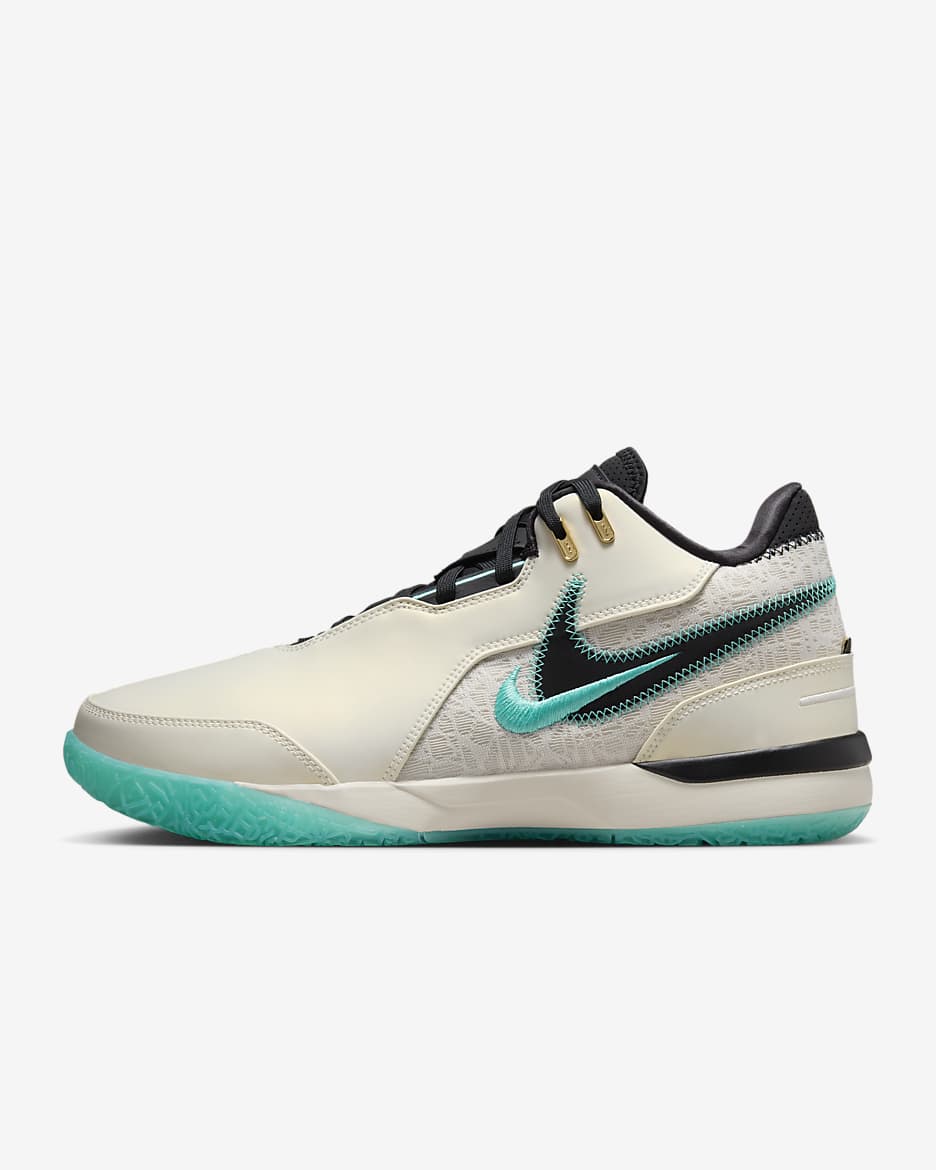 LeBron NXXT Gen AMPD Basketball Shoes - Light Orewood Brown/Washed Teal/Metallic Gold/Black
