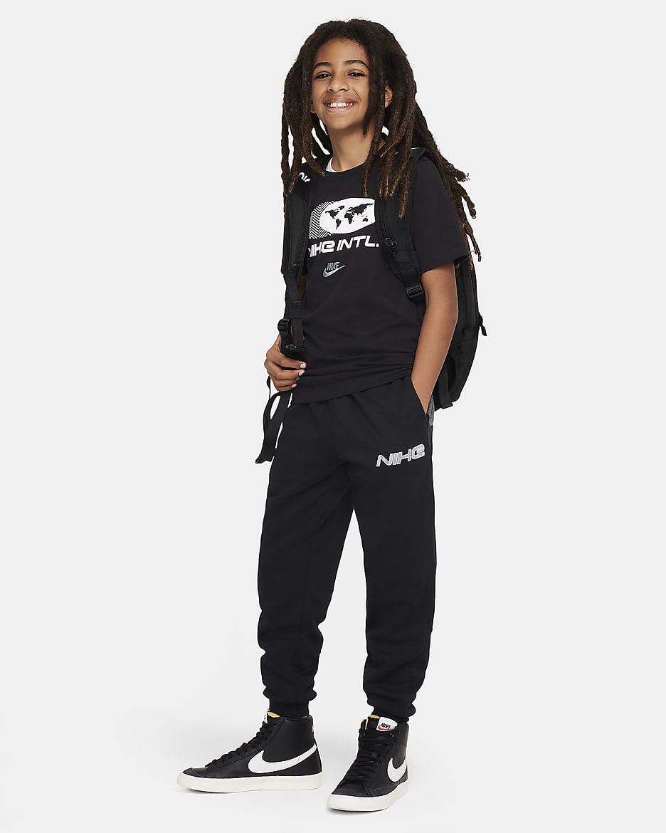 Nike Sportswear Amplify Big Kids' Joggers - Black/Dark Smoke Grey/White