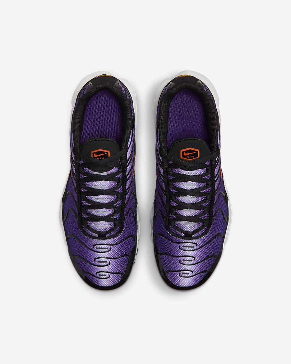 Buty dla dużych dzieci Nike Air Max Plus - Czerń/Voltage Purple/Purple Agate/Total Orange