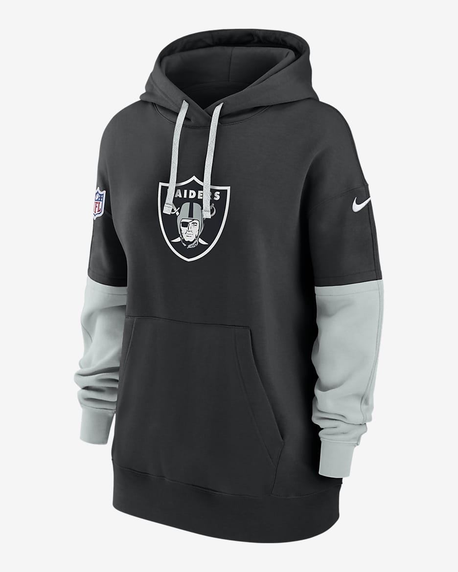Las Vegas Raiders Sideline Essential Women's Nike NFL Pullover Hoodie - Black