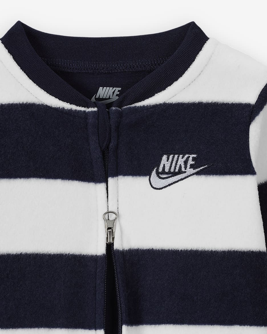 Nike Sportswear Club Baby (0-9M) Microfleece Footed Coverall - Midnight Navy