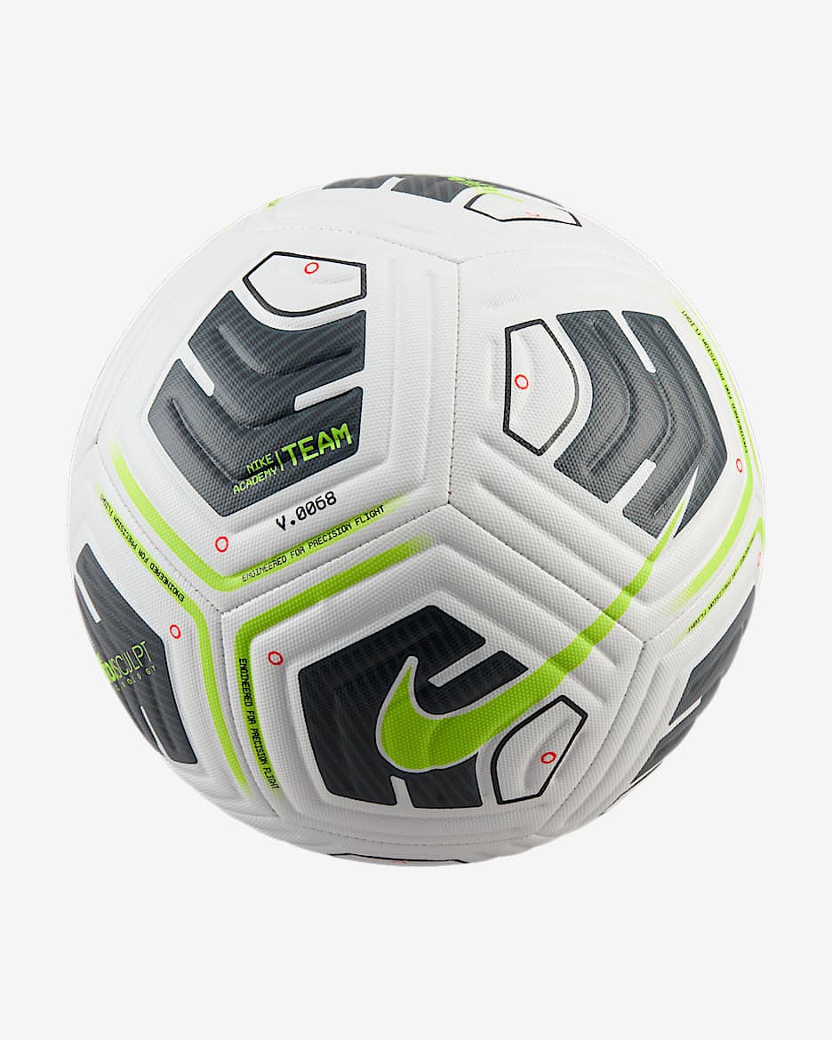 Nike Academy Balón de fútbol - Blanco/Negro/Volt