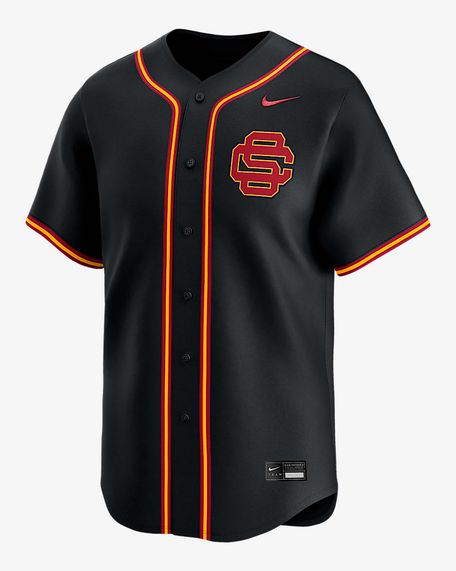 Jersey de béisbol universitario Nike Limited para hombre USC Trojans - Negro