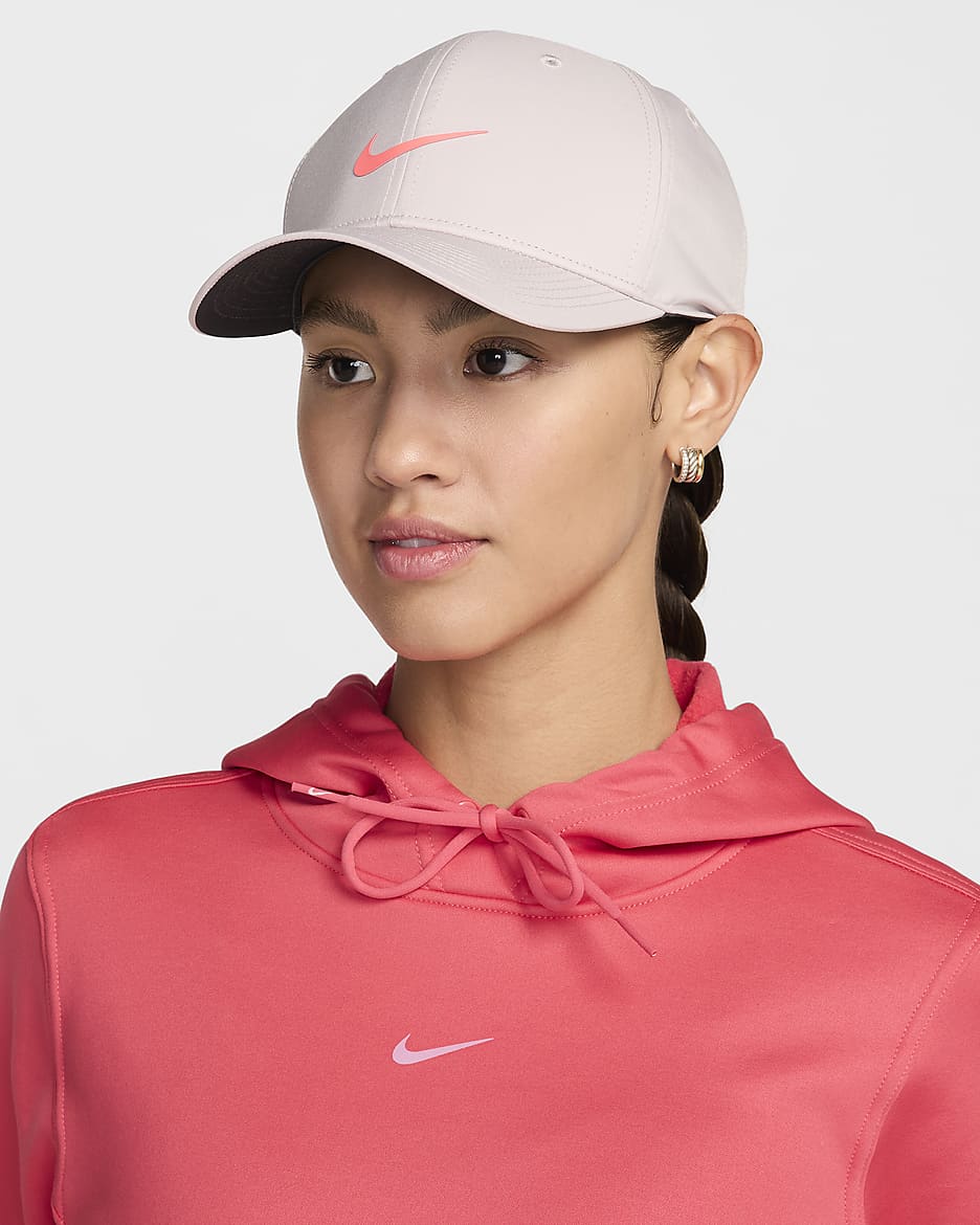 Gorra estructurada con cierre a presión Nike Dri-FIT Rise - Violeta platino/Antracita/Ponche cálido