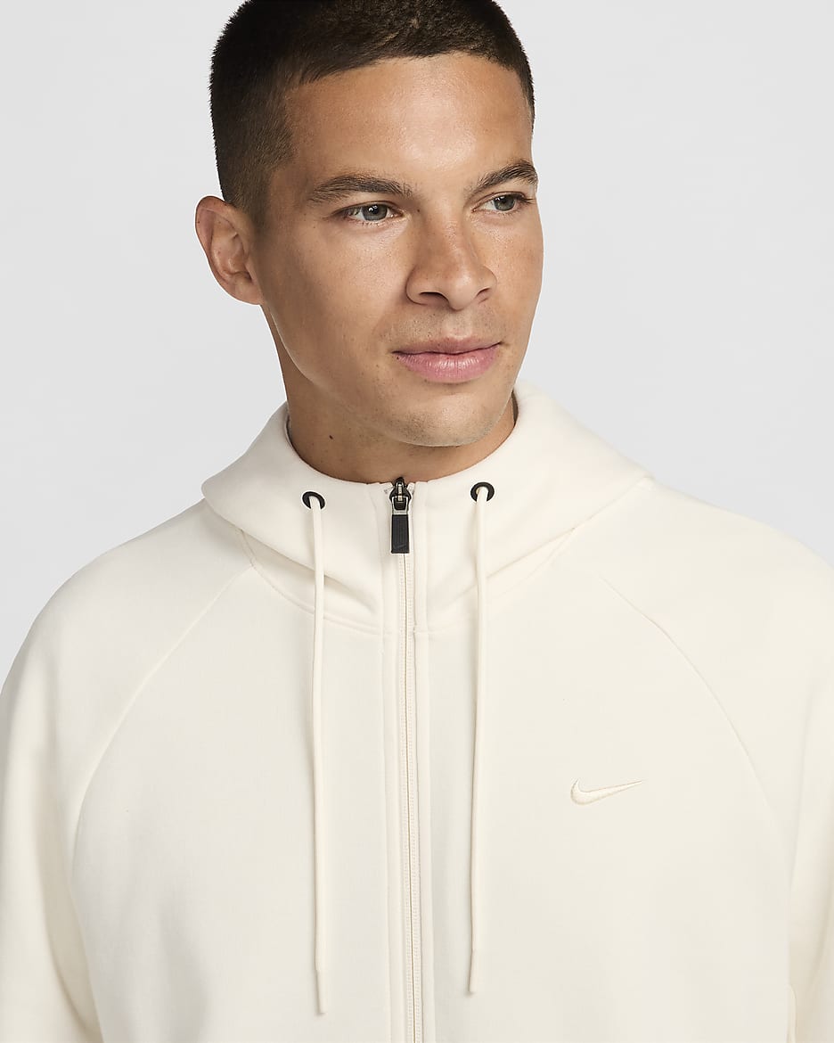 Nike Primary Dri-FIT UV multifunctionele hoodie met rits over de hele lengte voor heren - Pale Ivory/Pale Ivory