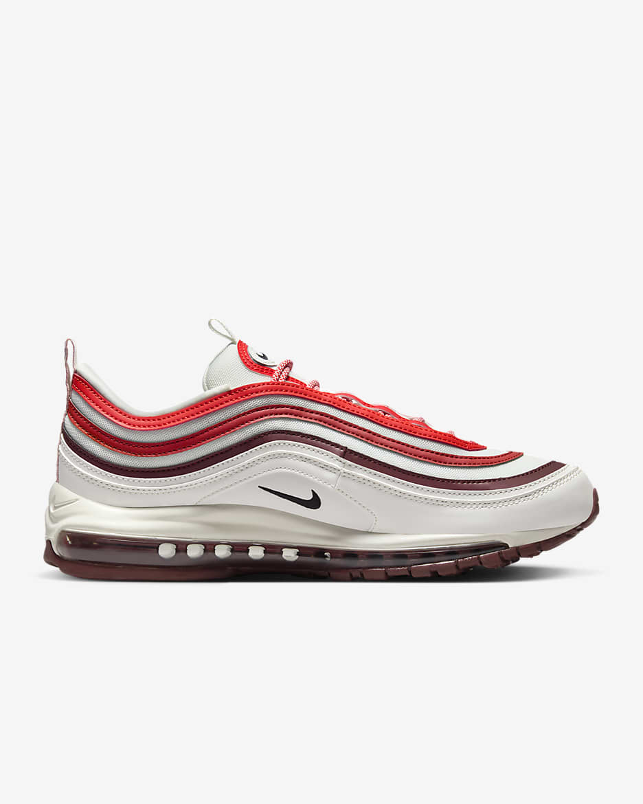 Nike Air Max 97 男鞋 - Summit White/Dark Team Red/Dragon Red/黑色