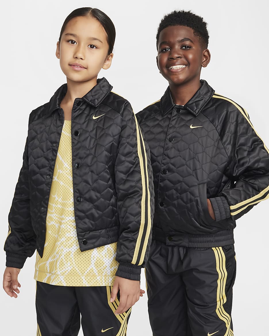 Veste aviateur Nike Culture of Basketball pour ado - Noir/Noir/Infinite Gold