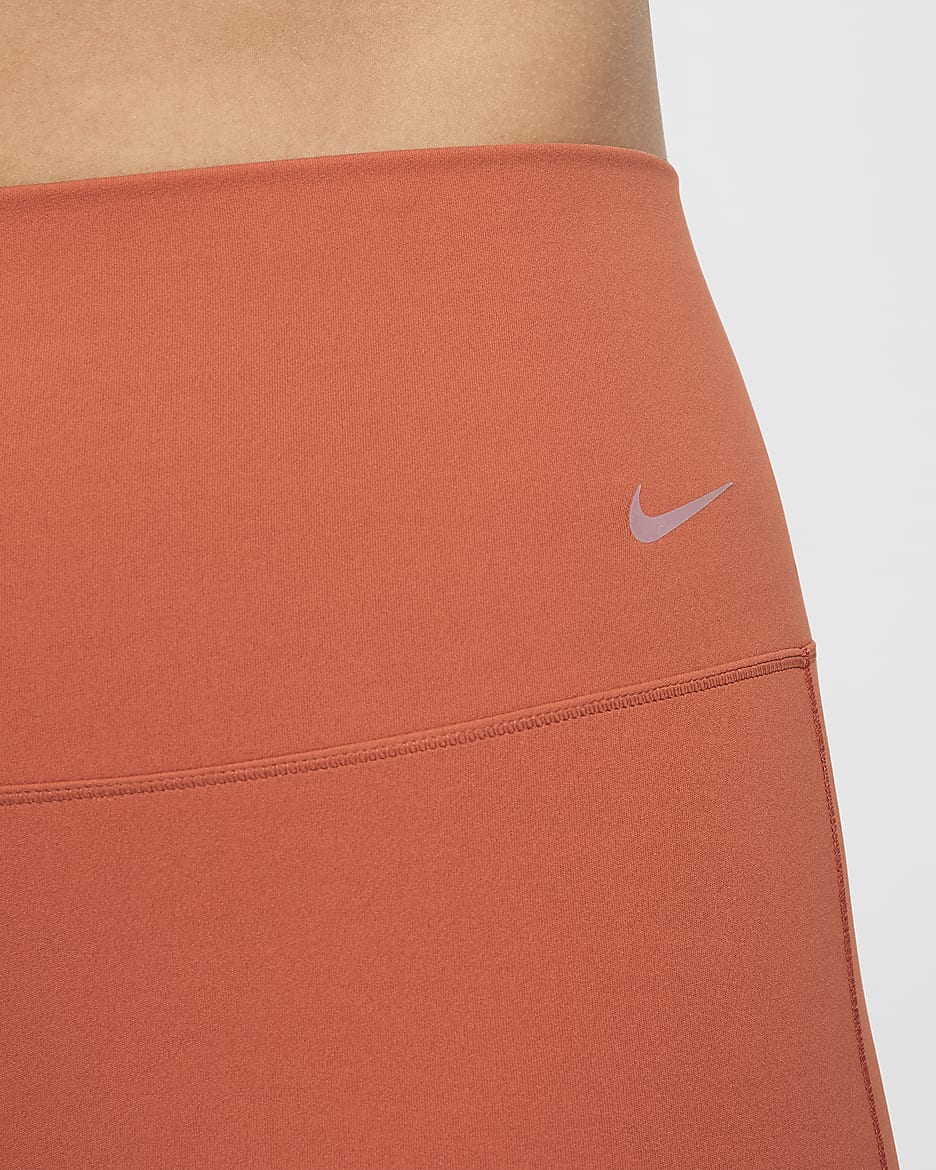 Legging évasé taille haute Nike Zenvy pour femme - Burnt Sunrise/Noir