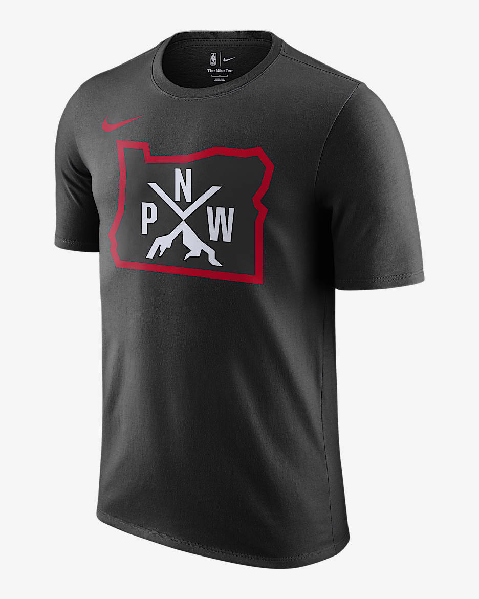 Playera Nike NBA para hombre Portland Trail Blazers Essential City Edition - Negro