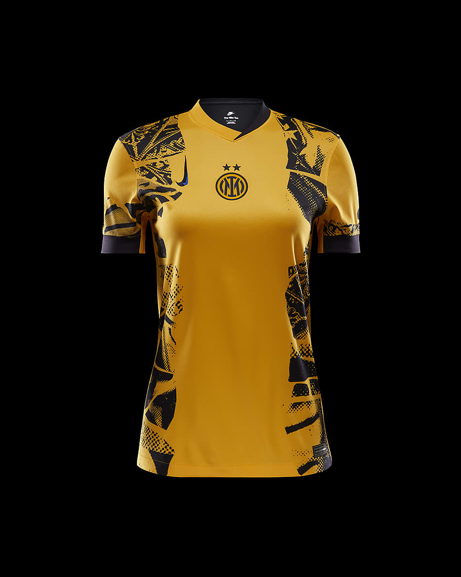 Tercera equipación Stadium Inter de Milán 2024/25 Camiseta de fútbol Replica Nike Dri-FIT - Mujer - University Gold/Blackened Blue/University Gold/Lyon Blue