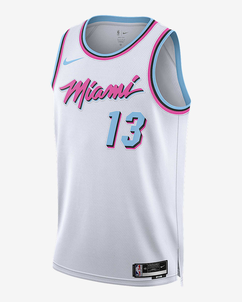 Bam Adebayo Miami Heat 2024/25 City Edition Men's Nike Dri-FIT NBA Swingman Jersey - White