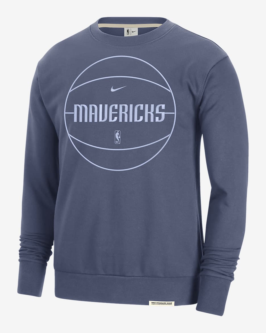 Dallas Mavericks Standard Issue Men's Nike Dri-FIT NBA Sweatshirt - Diffused Blue/Pale Ivory/Cobalt Bliss