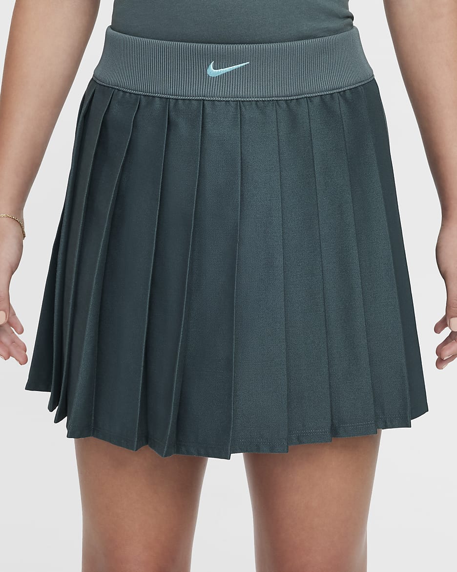 Nike Sportswear Girls' Pleated Skirt - Vintage Green/Green Frost