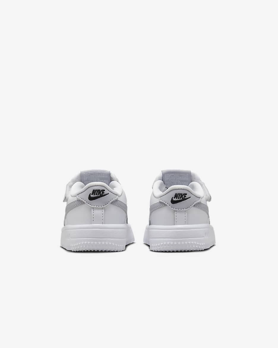 Nike Force 1 Low EasyOn schoenen voor baby's/peuters - Wit/Zwart/Wolf Grey