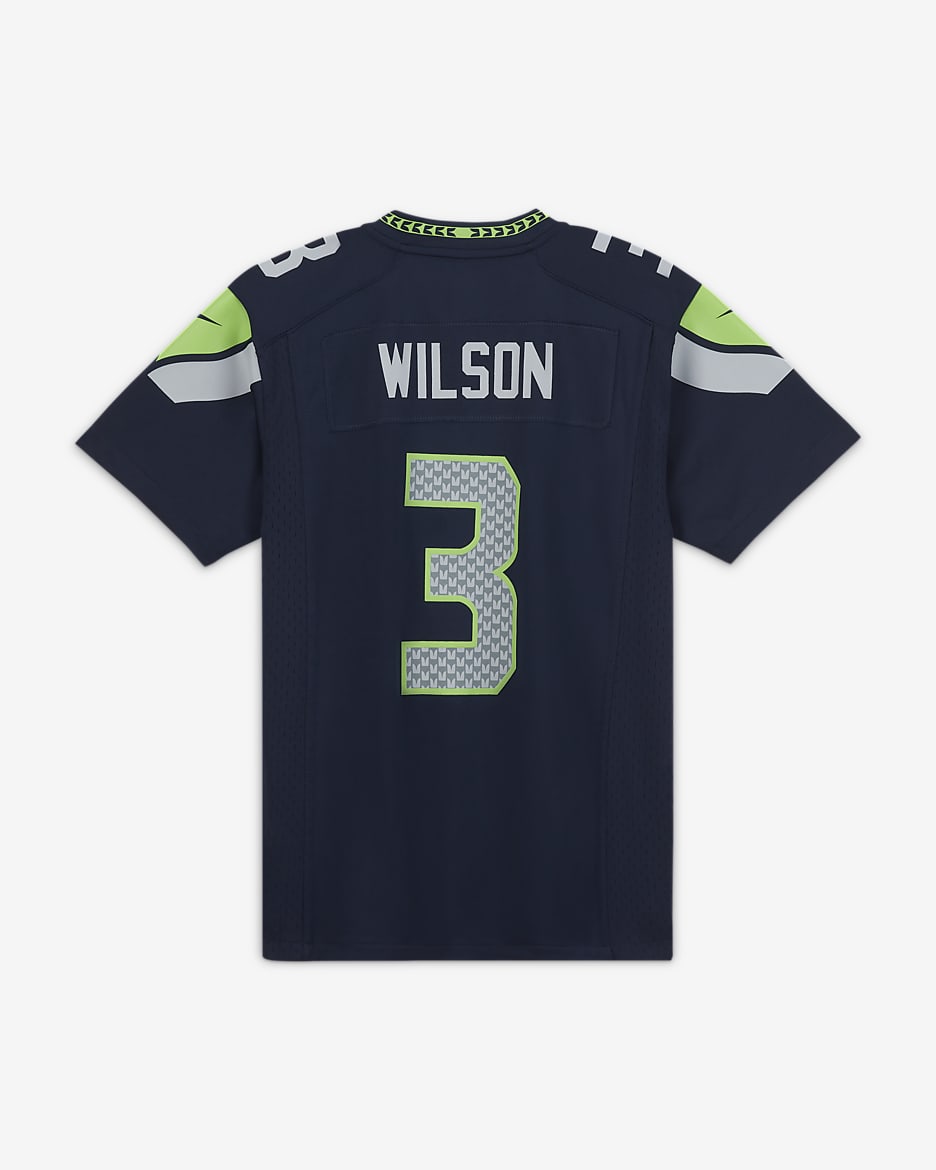 Φανέλα αμερικανικού ποδοσφαίρου NFL Seattle Seahawks (Russell Wilson) για μεγάλα παιδιά - College Navy/WILSON RUSSELL