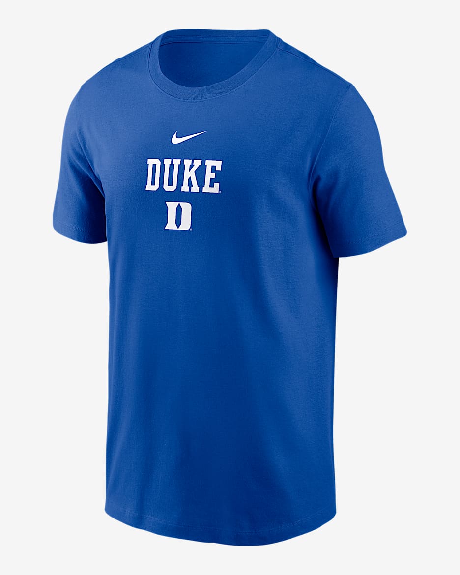 Playera universitaria Nike para hombre Duke 2-Hit Stacked - Royal