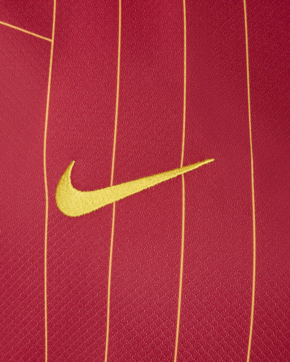 Jersey de fútbol Nike Dri-FIT Replica del Liverpool FC local 2024 Stadium para mujer - Rojo gimnasio/Blanco/Amarillo cromo