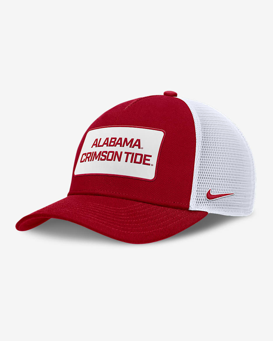 Gorra de rejilla universitaria Nike ajustable para hombre Alabama On-Field Rise - Carmesí