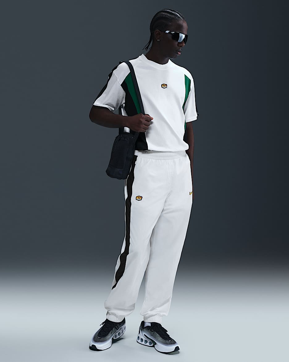 Nike Sportswear Geweven herenbroek - Wit/Zwart/Pine Green