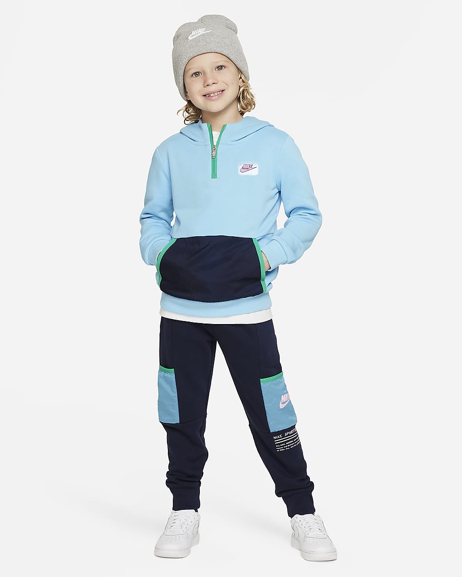 Nike Sportswear Paint Your Future Little Kids' French Terry Hoodie - Aquarius Blue