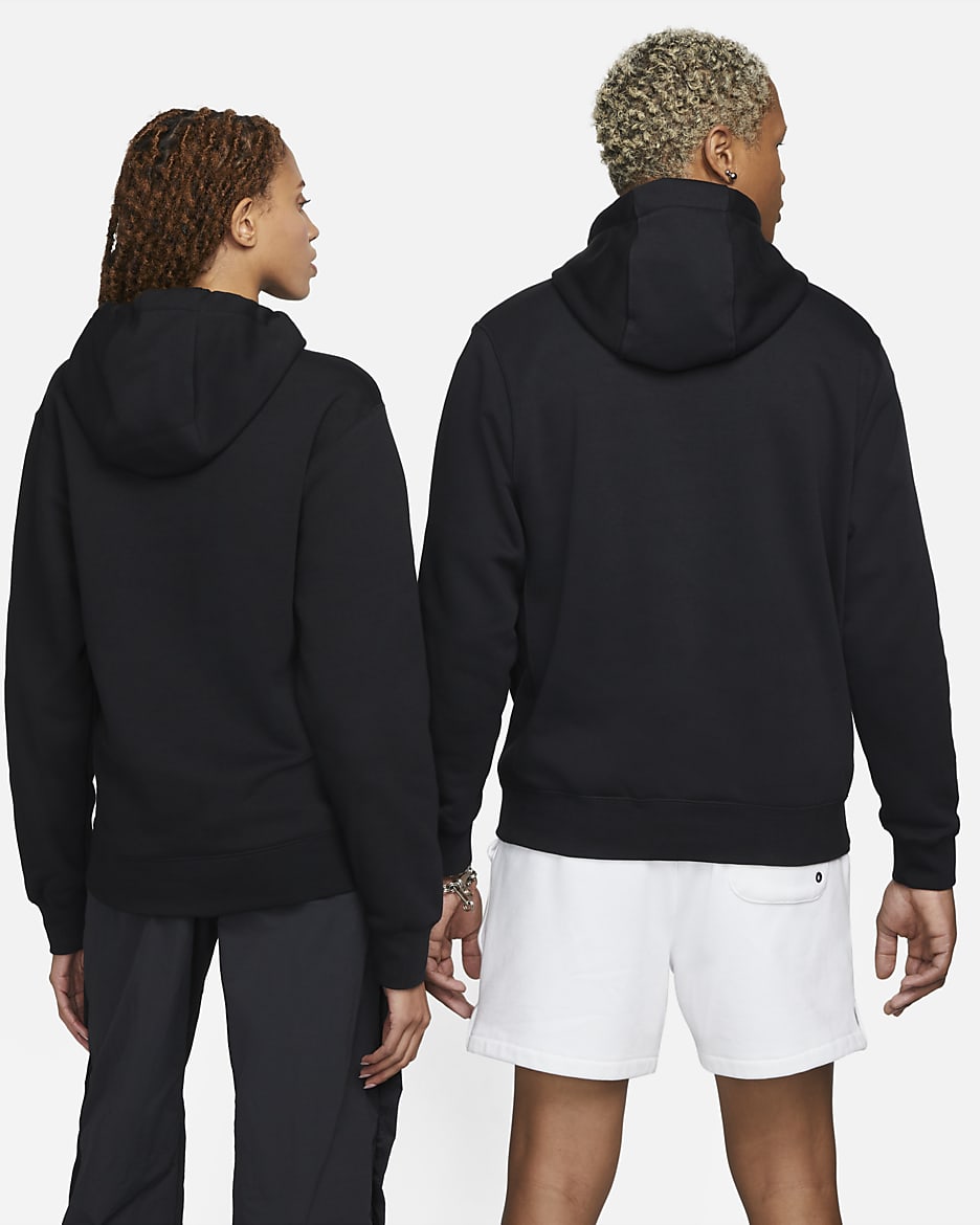 Nike Sportswear Club Fleece belebújós férfi kapucnis pulóver - Fekete/Fekete/Fehér