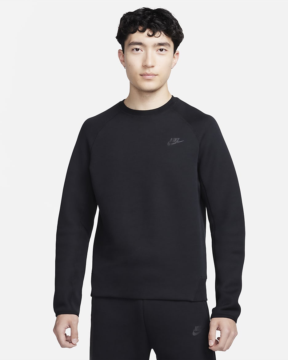 เสื้อคอกลมผู้ชาย Nike Sportswear Tech Fleece - ดำ/ดำ