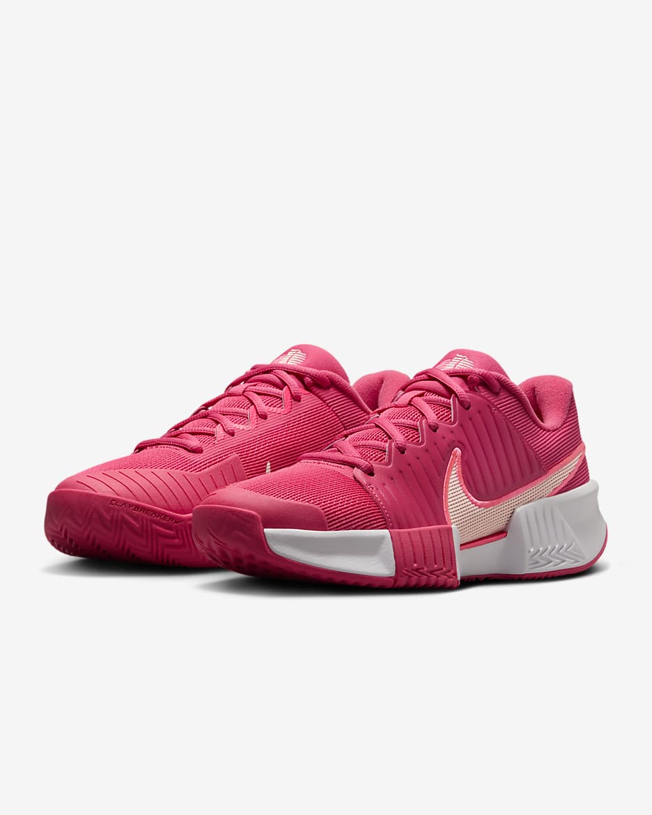 Nike GP Challenge Pro Women's Clay Court Tennis Shoes - Aster Pink/Hot Punch/Crimson Tint