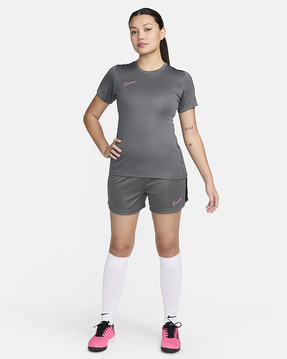 Nike Dri-FIT Academy 23 Women's Football Shorts - Iron Grey/Black/Sunset Pulse