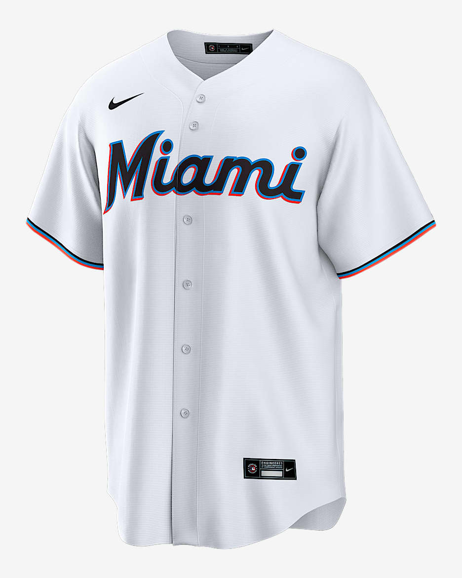 Sandy Alcantara Miami Marlins Men's Nike MLB Replica Jersey - White
