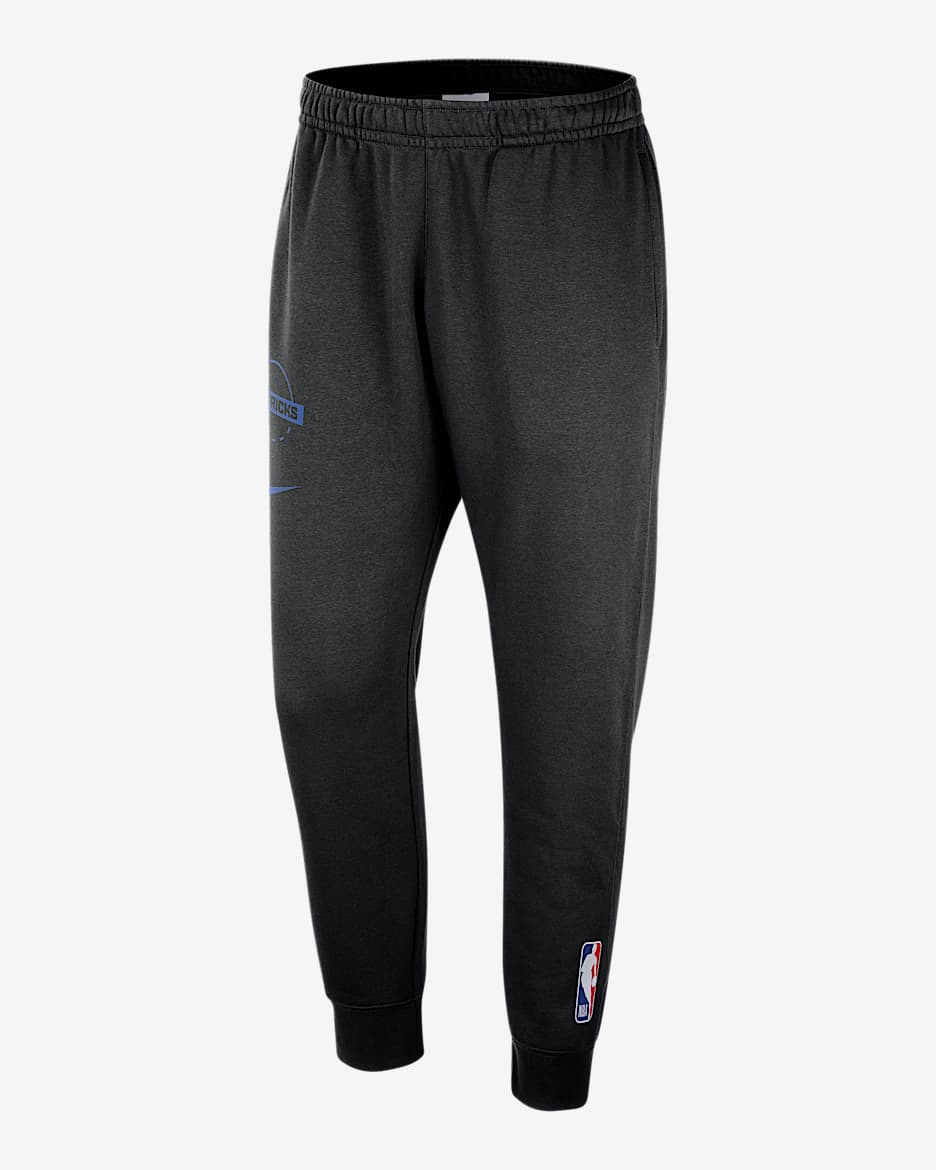 Dallas Mavericks Club Men's Nike NBA Practice Fleece Joggers - Black/Game Royal