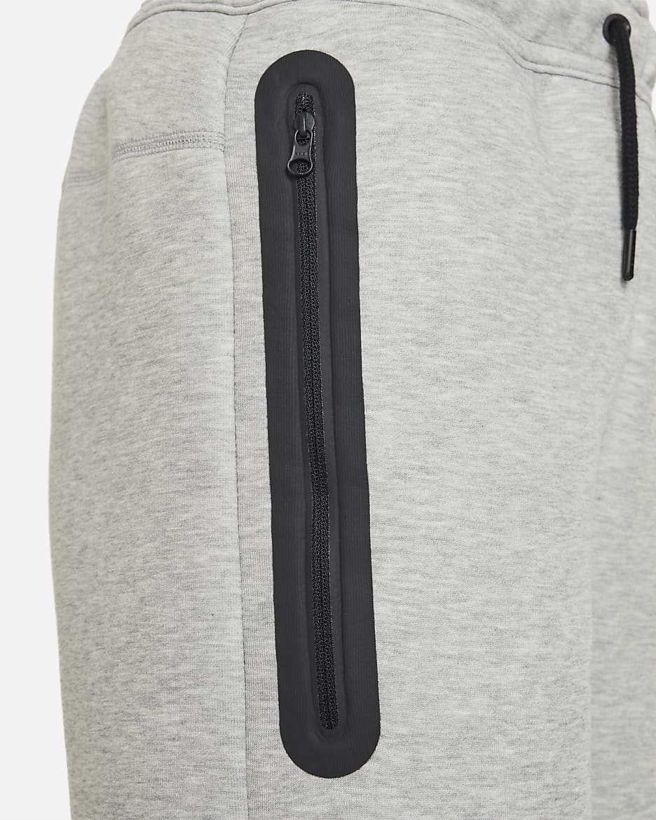 Shorts Nike Tech Fleece för ungdom (killar) - Dark Grey Heather/Svart/Svart