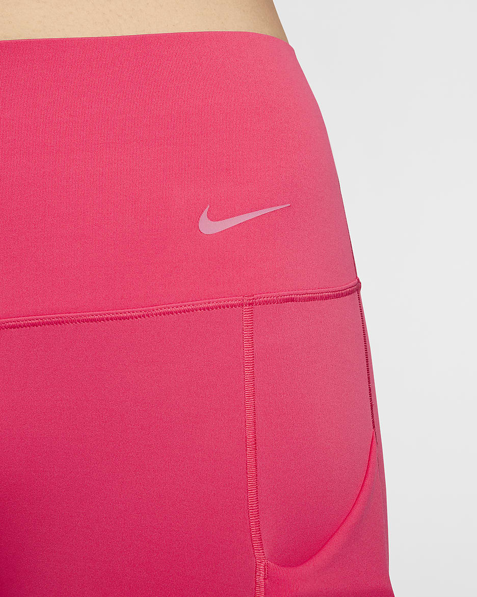 Legging long taille haute à maintien normal avec poches Nike Universa pour femme - Aster Pink/Noir