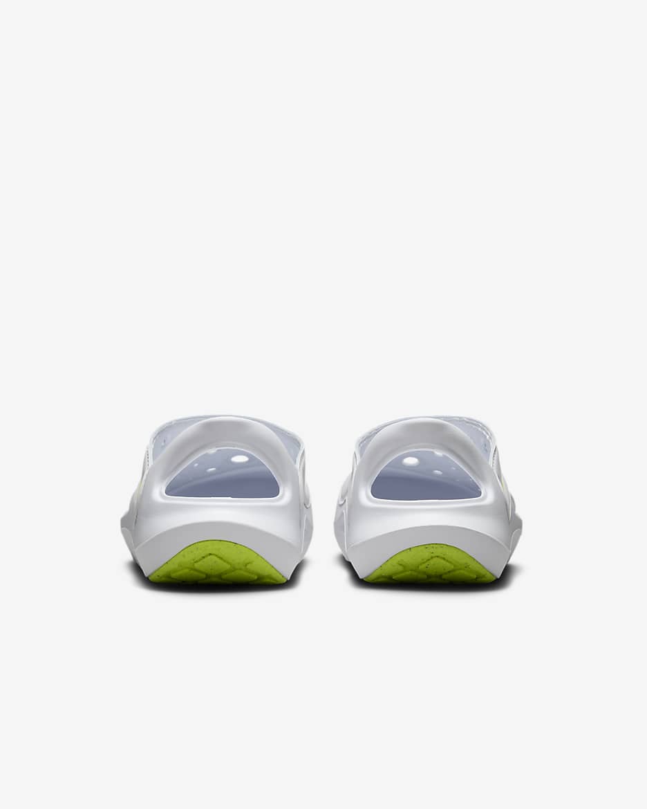 Nike Aqua Swoosh Big Kids' Sandals - White/Pure Platinum/Volt