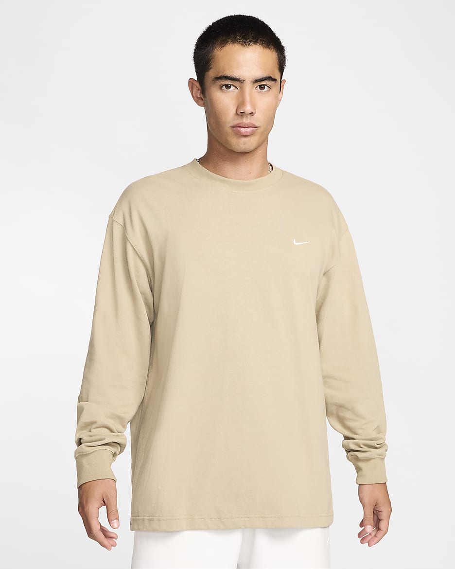 Nike "Made in USA" Men's Long-Sleeve T-Shirt - Khaki/White