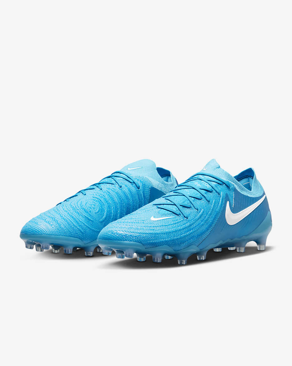 Nike Phantom GX 2 Elite low-top voetbalschoenen (kunstgras) - Blue Fury/Wit