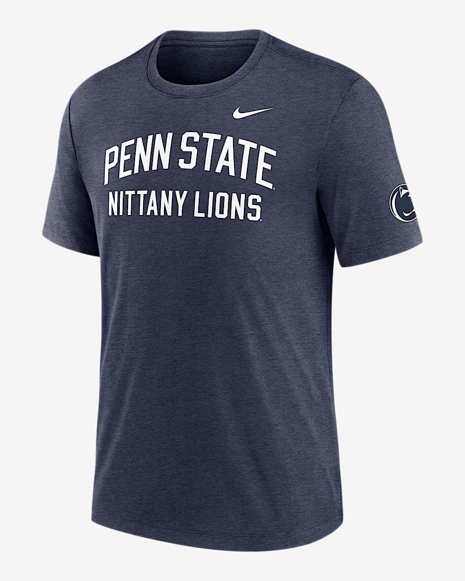 Penn State Campus Collegiate Block Men's Nike College T-Shirt - Blue Heather