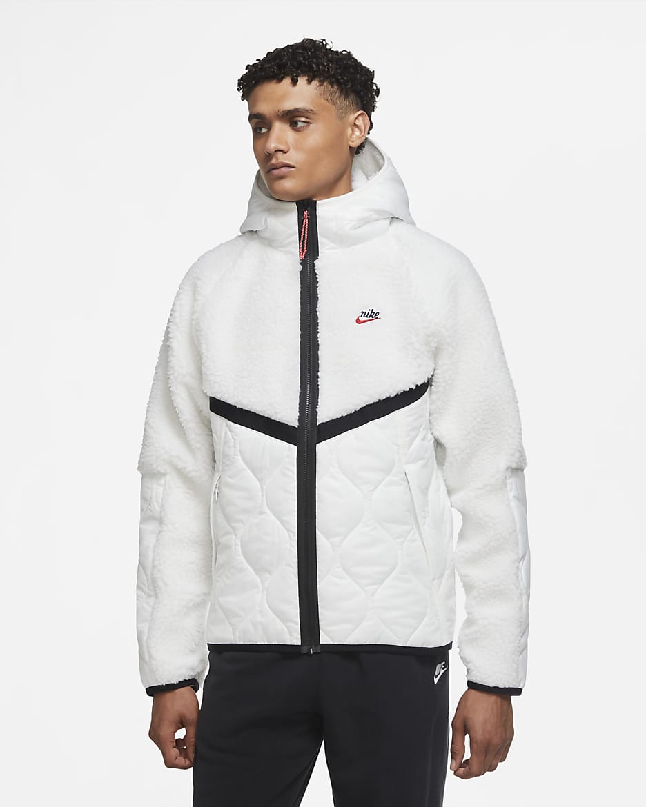 Nike Sportswear Heritage Men's Jacket - Summit White/Summit White/Black