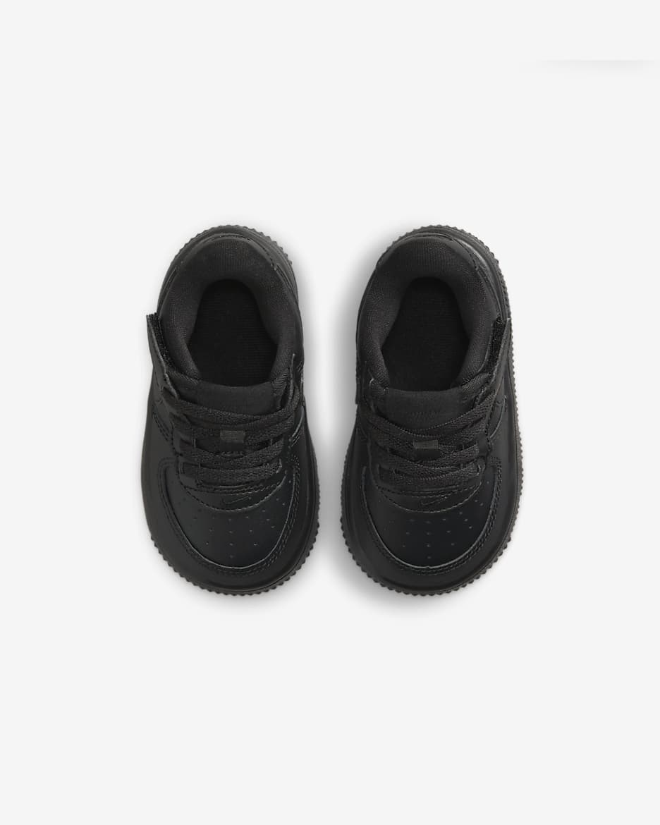 Nike Force 1 Low EasyOn schoenen voor baby's/peuters - Zwart/Zwart/Zwart