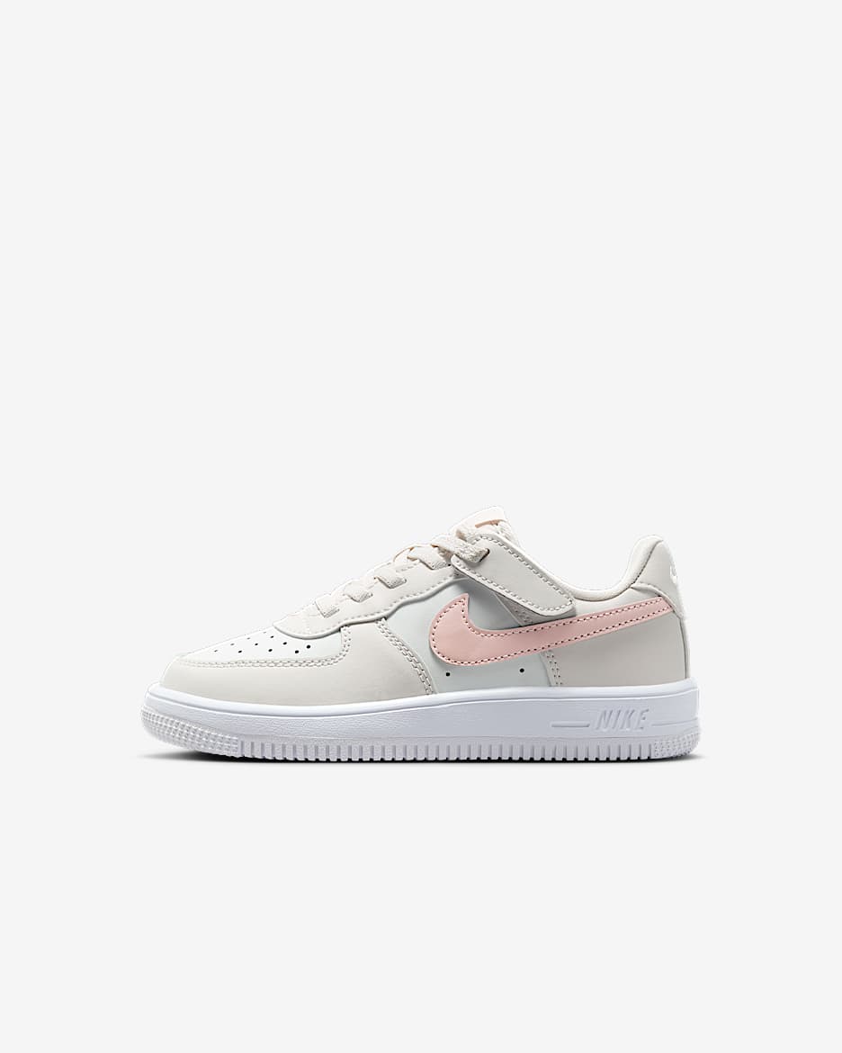 Nike Force 1 Low EasyOn Little Kids' Shoes - Phantom/Summit White/Echo Pink