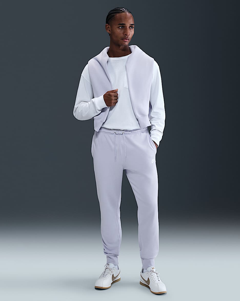 Nike Club Men's French Terry Joggers - Ghost/Ghost/White