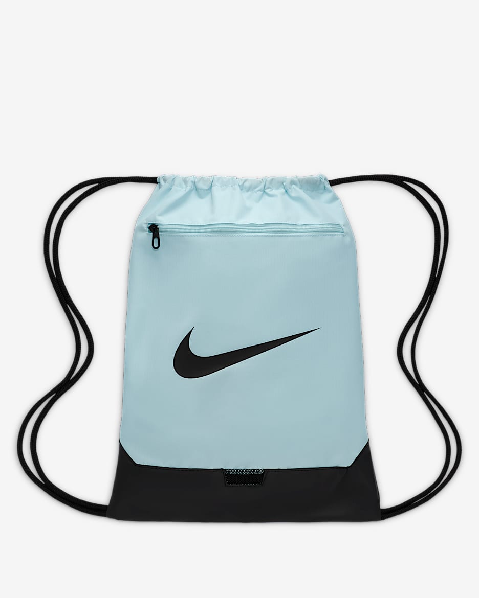 Nike Brasilia 9.5 Training Gymsack (18L) - Glacier Blue/Black/Black
