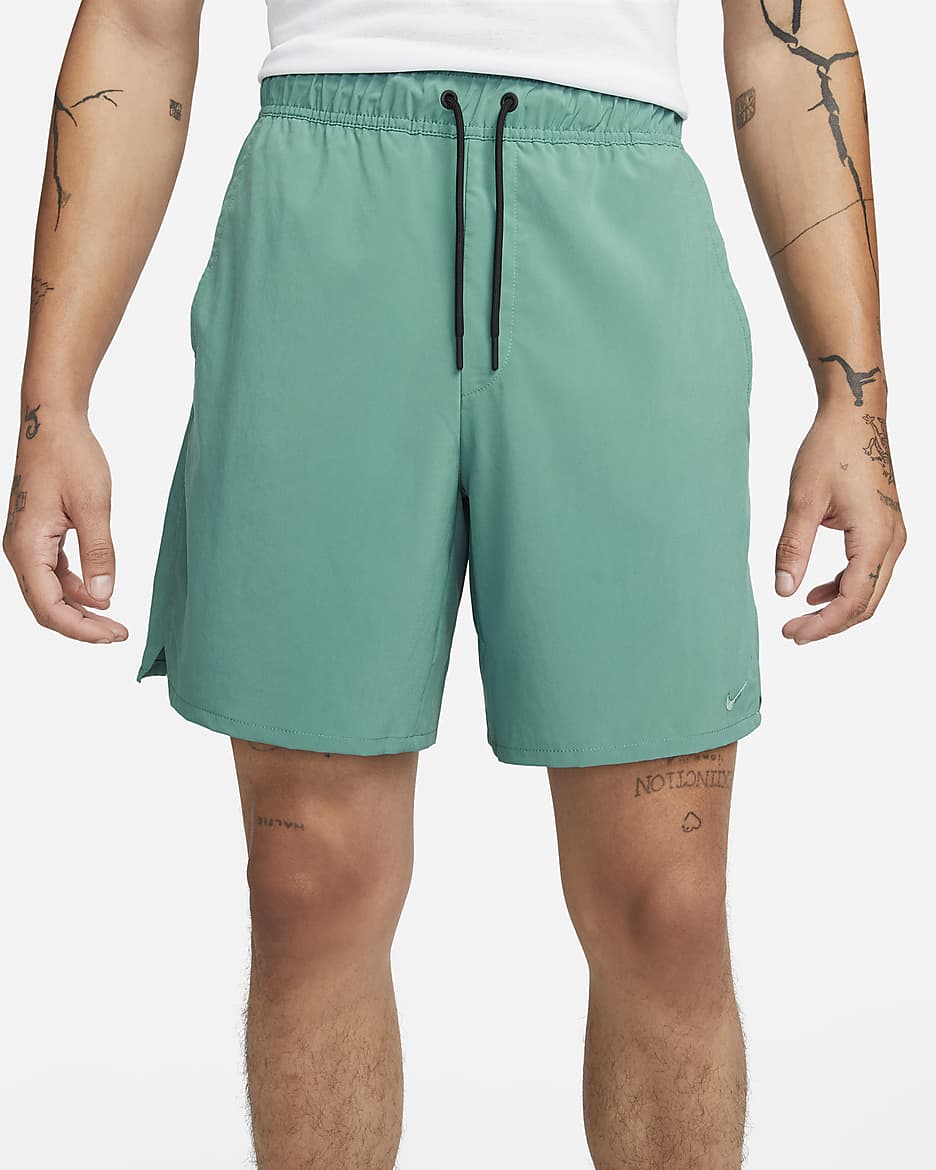 Nike Unlimited vielseitige Dri-FIT Herrenshorts ohne Futter (ca. 18 cm) - Mineral Teal/Schwarz/Mineral Teal