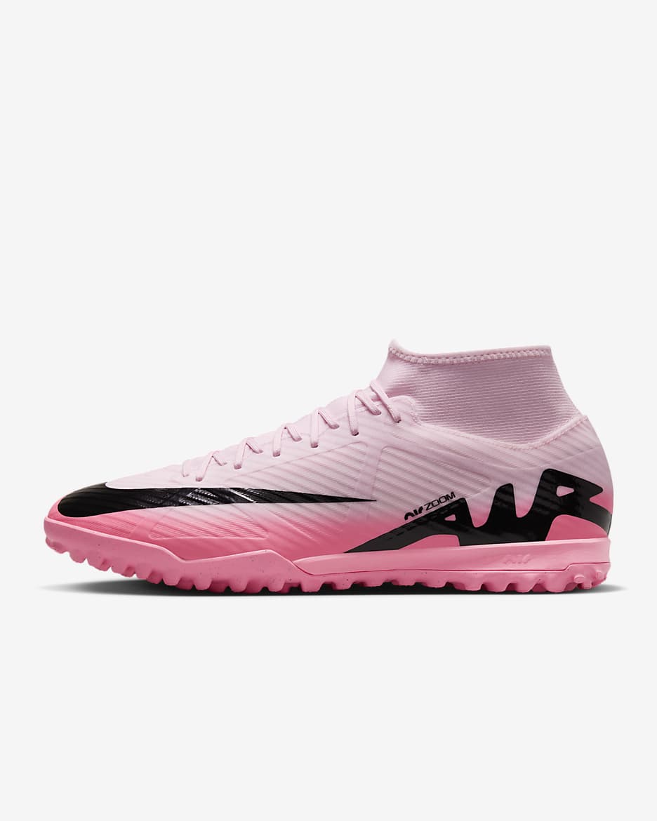 Nike Mercurial Superfly 9 Academy TF High-Top Football Shoes - Pink Foam/Black