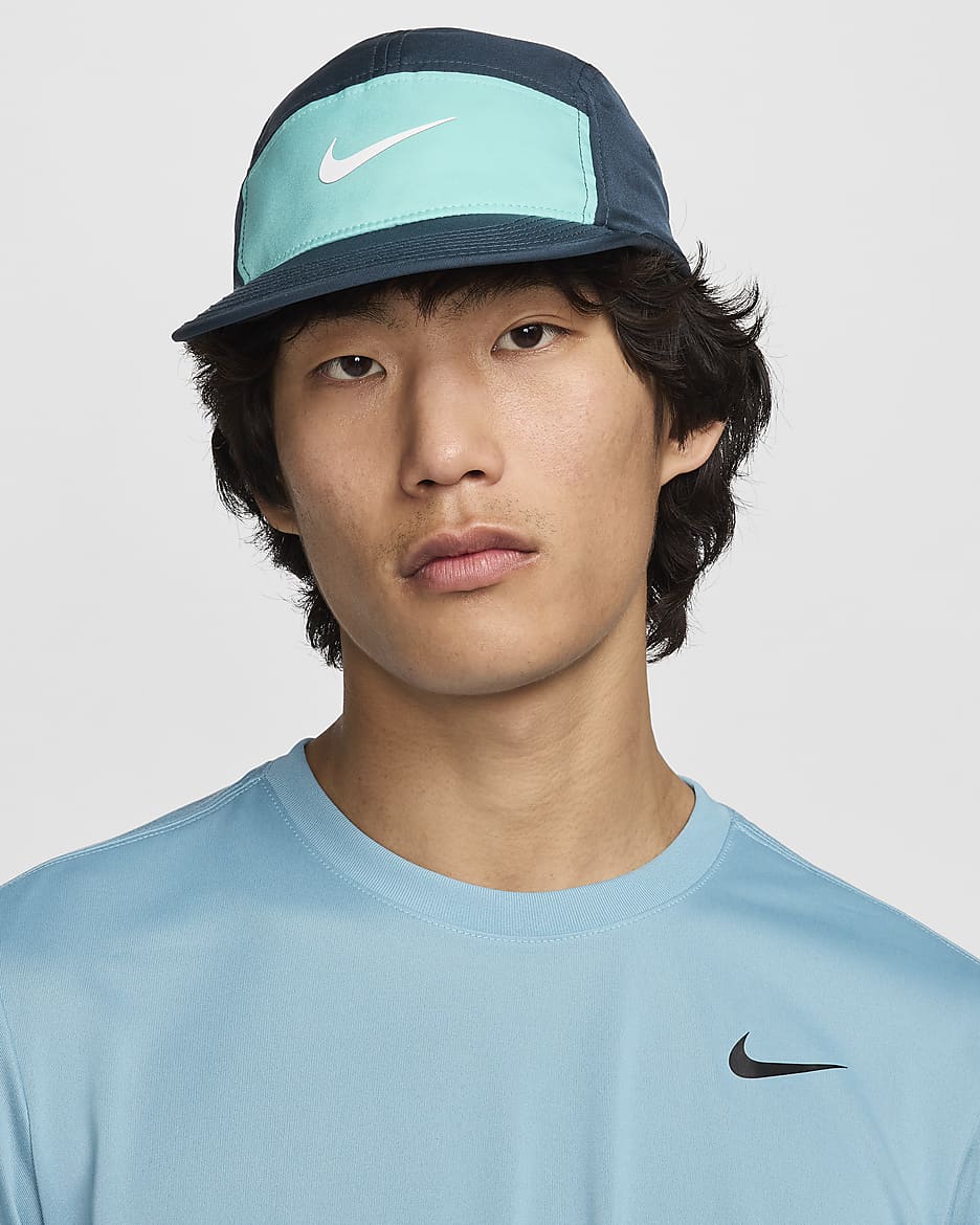 Nike Dri-FIT Fly Unstructured Swoosh Cap - Armory Navy/Green Frost/Anthracite/White