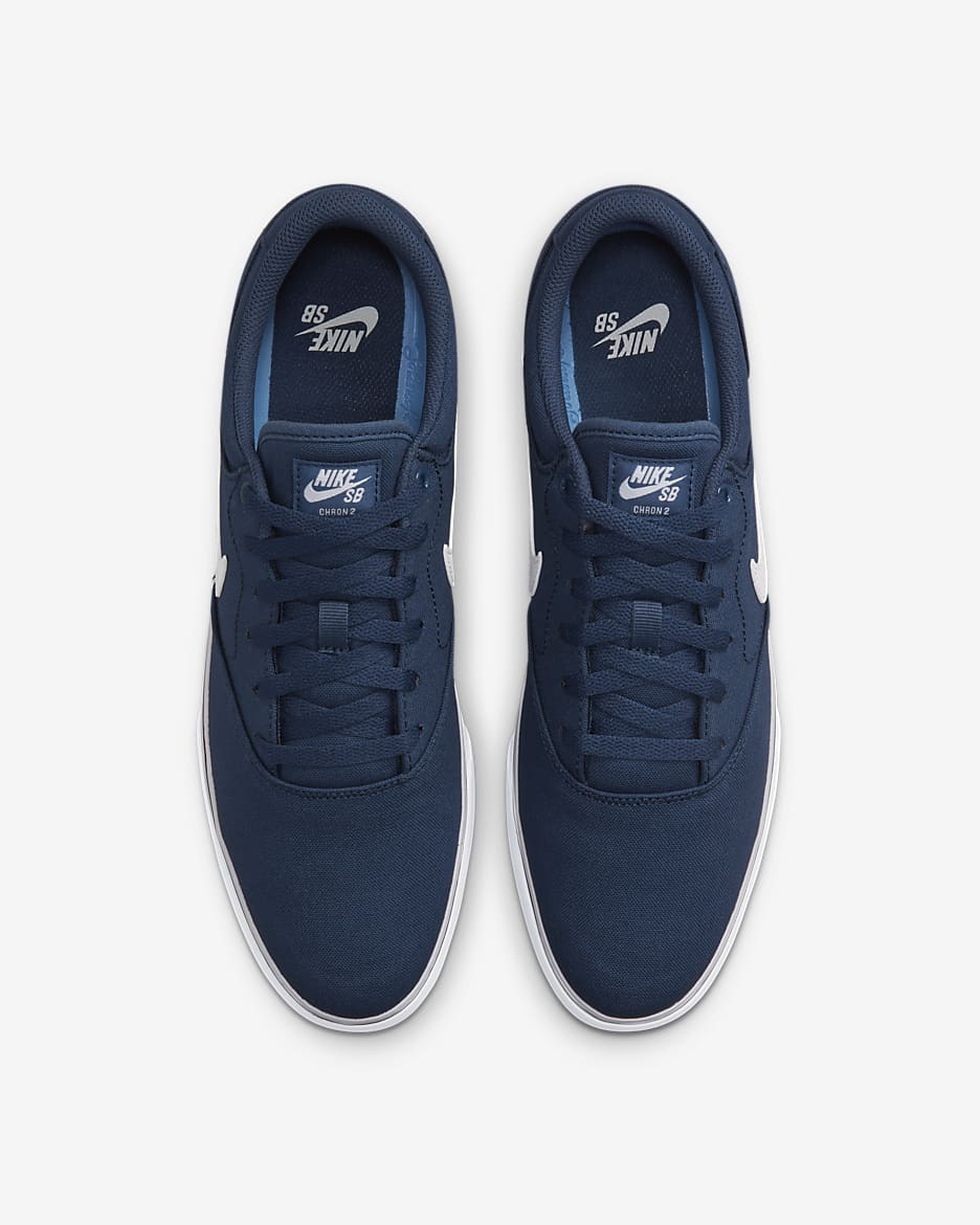 Nike SB Chron 2 Canvas Skate Shoe - Navy/Navy/Black/White